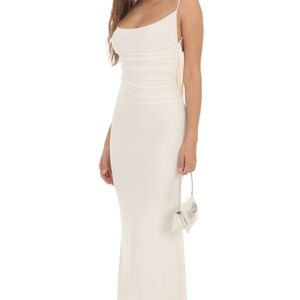 NWT - Lucy in the Sky Mira Lace open back white gown still in package